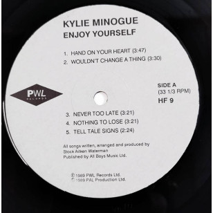 Kylie Minogue ‎- Enjoy Yourself 1989 Hong Kong Vinyl LP ***READY TO SHIP from Hong Kong***